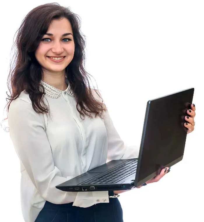 Research participant with laptop